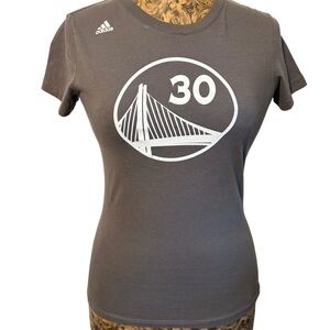 Adidas Women's Gray Golden State Warriors Stephen Curry Graphic Tee